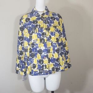 Ruby rd. Yellow/blue jacket size 16